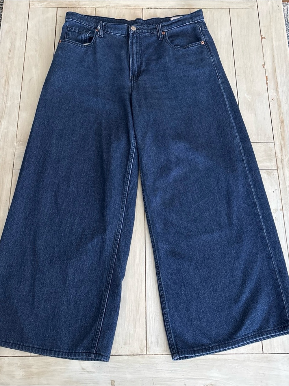GAP Baggy Mid Rise Denim Wide Leg Jeans 31 12S
